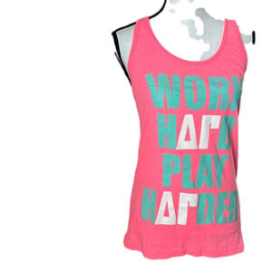 𝅺euc, AMERICAN APPAREL, Neon Pink Athletic Tank Top, Size S, Polyester Blend